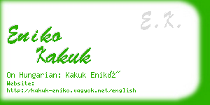 eniko kakuk business card